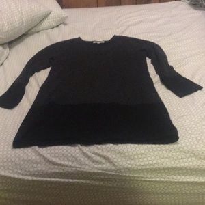Barrow & Grove Gray and Black Cashmere Mini Dress